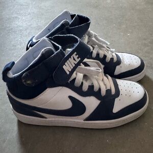 Nike Kids' Navy and White High-Top Sneakers